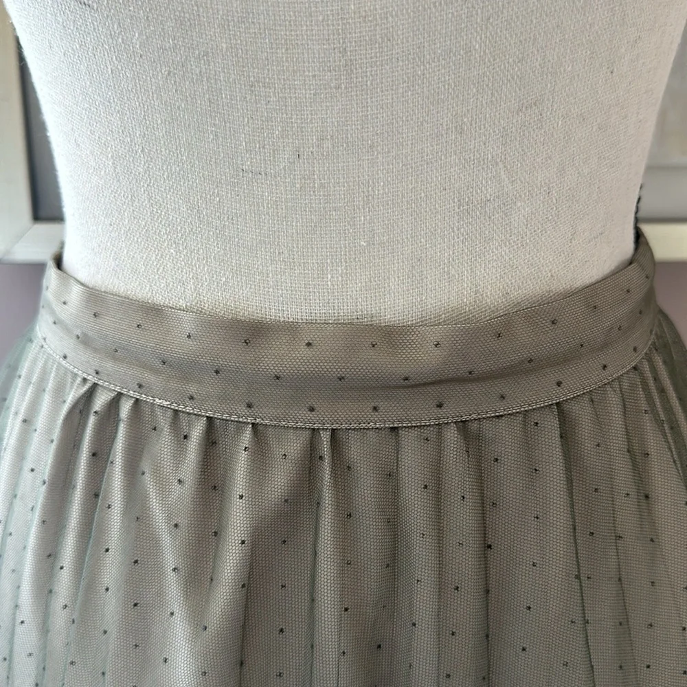 🐦‍⬛ H&M Tulle Swiss French Dot A-line midi Skirt size 12 - Picture 4 of 11